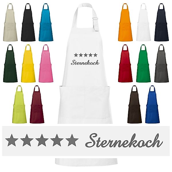 Schnoschi Kochschürze Hochwertige Küchenschürze mit fünf günstig online kaufen