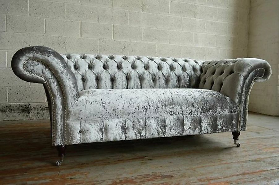 JVmoebel Sofa Design Chestefield Polster Textil Edle Klassische Wohnzimmer günstig online kaufen
