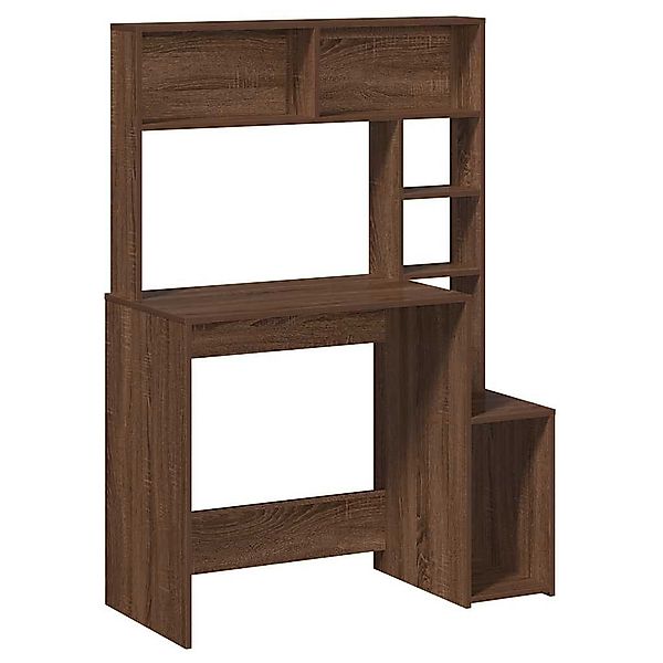 vidaXL Schreibtisch Schreibtisch mit Regal Braun günstig online kaufen