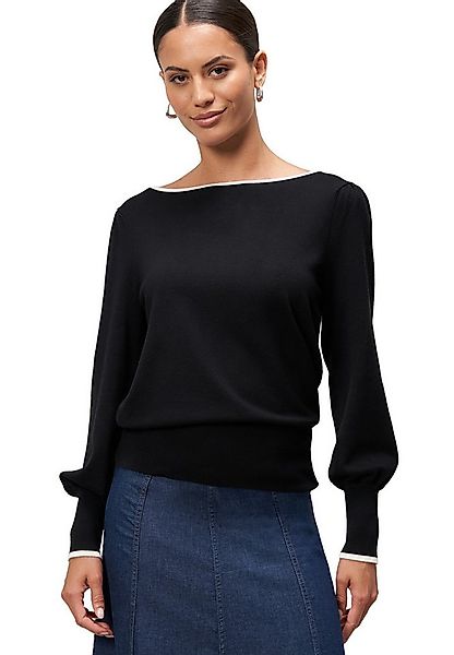 Zero Strickpullover Damen mit Kontrastpaspel (1-tlg) weiteres Detail günstig online kaufen