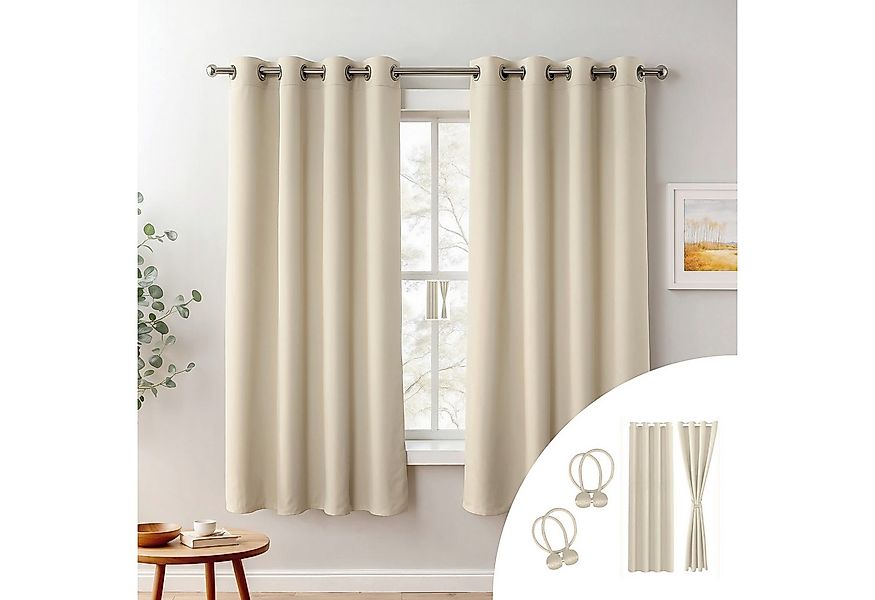 Cozyor Verdunkelungsvorhang 2er-Set inkl. 2 Magnethalter, thermoisolierend, günstig online kaufen