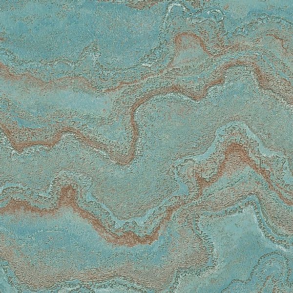 PROFHOME 396591-GU Grafik Tapete Marmoroptik Metallic Blau Türkis Gold 0,53 günstig online kaufen