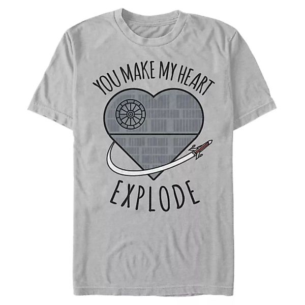 Star Wars - Death Star Heart Explode - Valentinstag - Männer T-Shirt günstig online kaufen