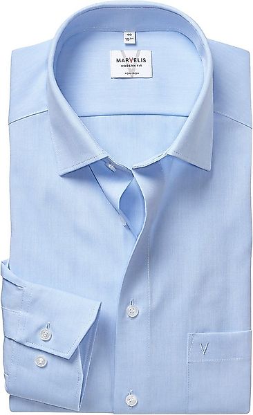 MARVELIS Langarmhemd Businesshemd, Basic, New-Kentkragen, leicht tailliert günstig online kaufen
