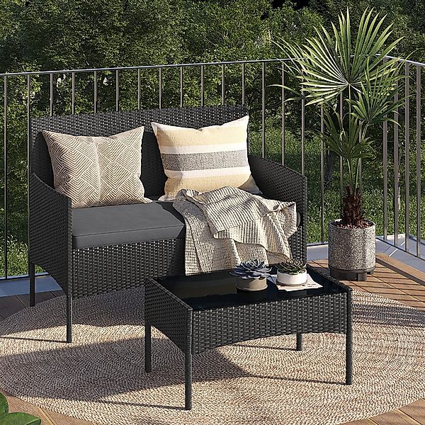 STEELSØN Gartenlounge-Set Thalora, (1x Gartensofa), Polyrattan günstig online kaufen