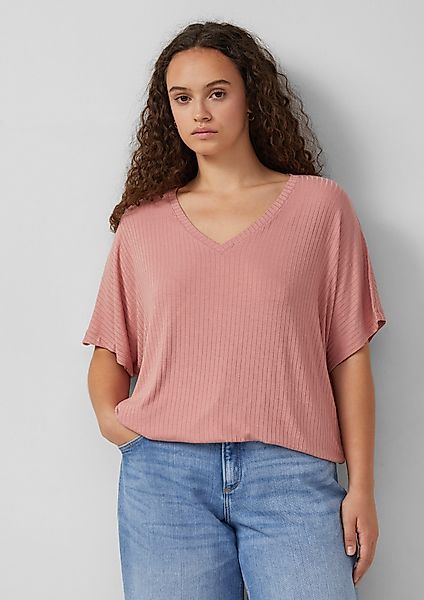QS Kurzarmshirt Weich fließendes Oversize-Shirt mit günstig online kaufen
