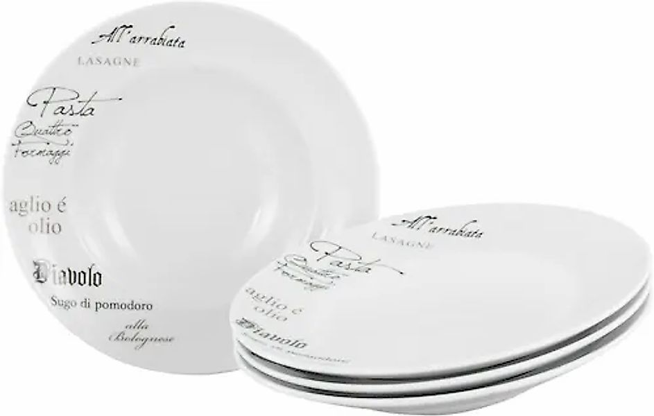 CreaTable Pastateller »Europa Gustoso, Pastateller 27 cm 4-tlg« Vielseitig günstig online kaufen