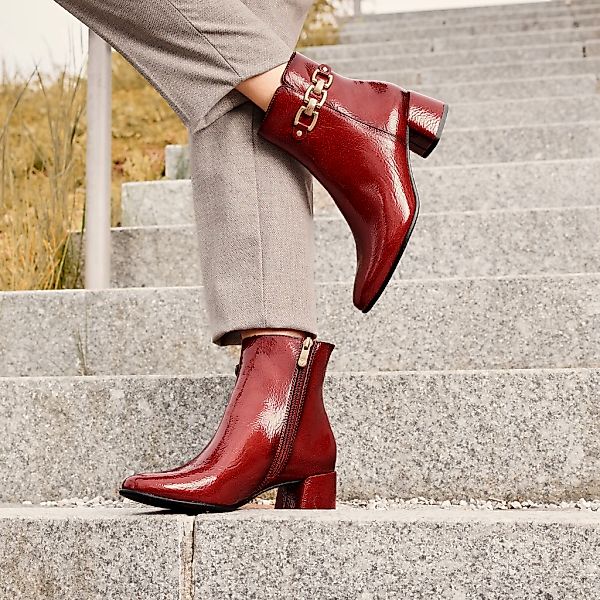 MARCO TOZZI Stiefelette, Blockabsatz, Abendschuh, Businessschuh mit goldfar günstig online kaufen
