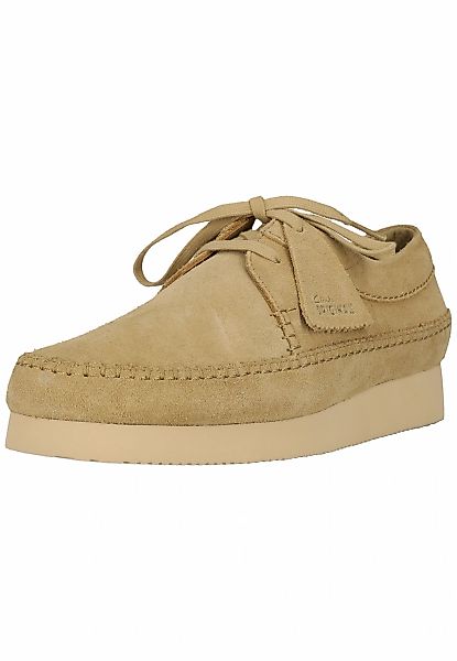 Clarks Schnürschuh "Weaver 2604" mit Kreppstruktur an der Ferse günstig online kaufen