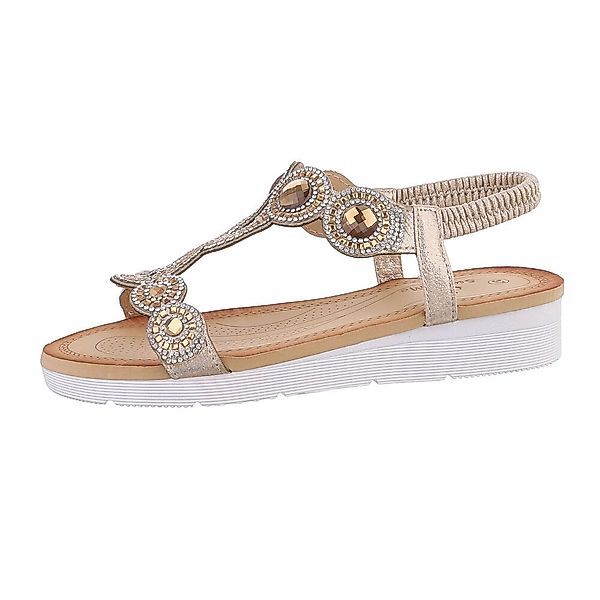 Ital-Design Damen Freizeit Riemchensandalette (86016830) Keilabsatz/Wedge günstig online kaufen