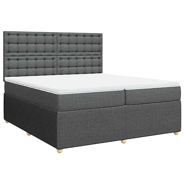 vidaXL Boxspringbett mit Matratze Dunkelgrau 200x200 cm Stoff 3294478 günstig online kaufen