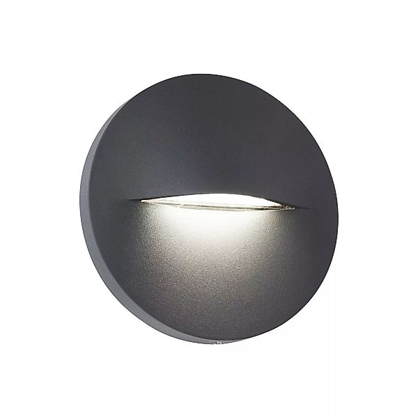 LED-Außenwandleuchte Vita, dunkelgrau, Ø 14 cm günstig online kaufen