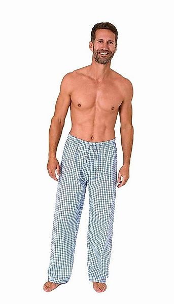 Normann Pyjama Herren Schlafanzug Hose lang kariert aus Baumwolle günstig online kaufen