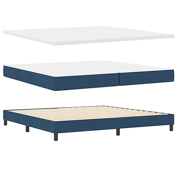 vidaXL Boxspringbett mit Matratze Blau 200 x 200 cm Stoff 3340114 günstig online kaufen