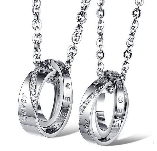 Kim Johanson Schmuckset Ring Silber, mit Zirkonia, Partnerketten: 2 Ketten günstig online kaufen