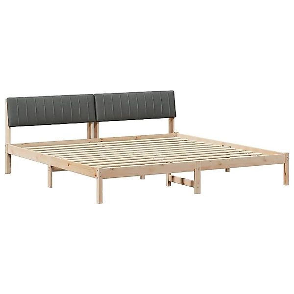 vidaXL Bettgestell Braun und Dunkelgrau 160 x 200 cm Massivholz Kiefer 8786 günstig online kaufen