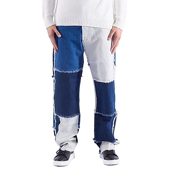 Denim House Loose-fit-Jeans Lässige Patchwork Baggy Fit Jeans Loose Fit günstig online kaufen