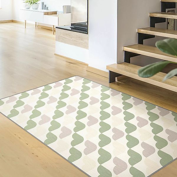 Teppich Geometrisches Muster aus Viertelkreisen günstig online kaufen
