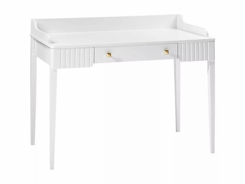 Konsolenschreibtisch mit 1 Schublade - MDF - Weiß matt - RENEVI von Pascal günstig online kaufen