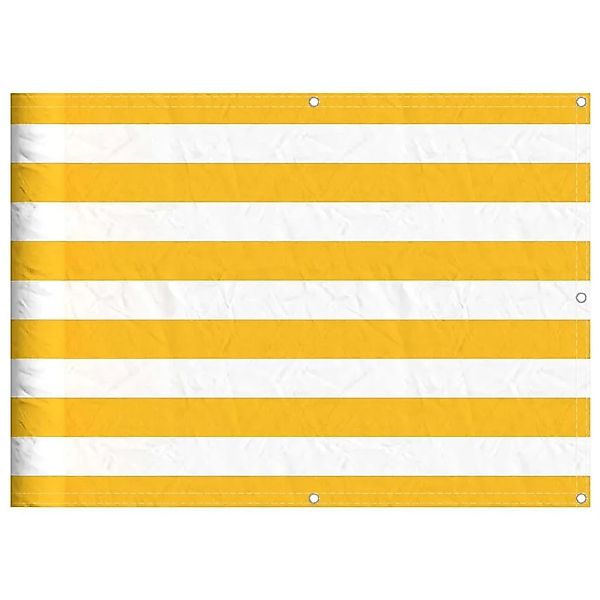 vidaXL Balkon-Sichtschutz Gelb und Weiß Gestreift 75x700 cm 42002039 günstig online kaufen