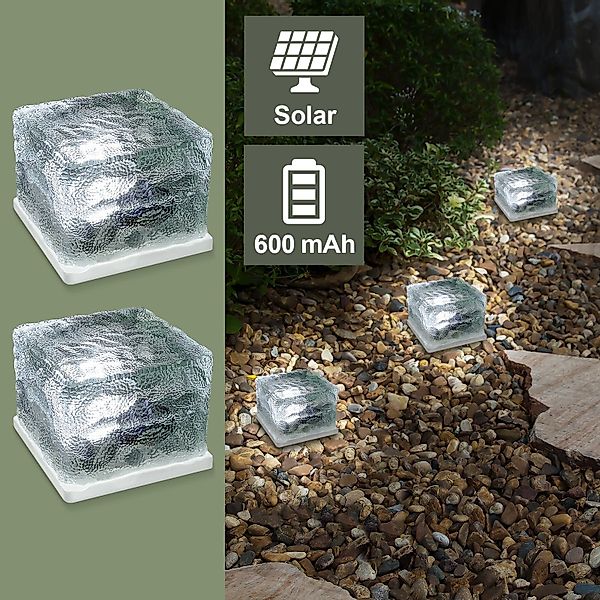 EAXUS LED Solarleuchte LED Eiswürfel Solar günstig online kaufen