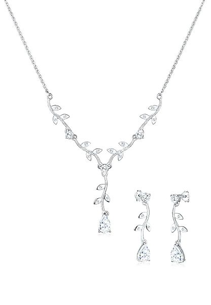 Elli Schmuckset Blumenranke Zirkonia 925 Sterling günstig online kaufen