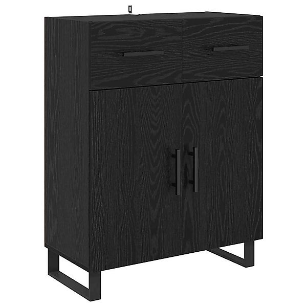 vidaXL Sideboard Schwarz Eichen-Optik 69,5 x 34 x 90 cm Holzwerkstoff 88231 günstig online kaufen