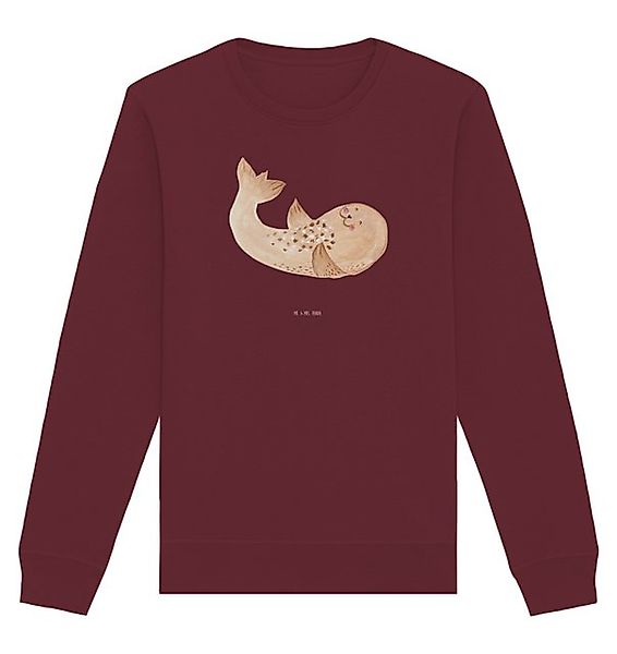 Mr. & Mrs. Panda Longpullover Größe XL Robbe Liegen - Burgundy - Geschenk, günstig online kaufen