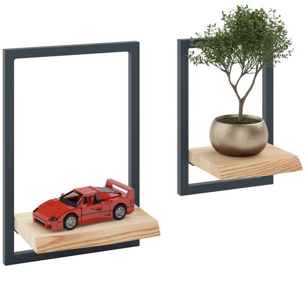 LAMO Manufaktur Wandregal Holz Set 2 günstig online kaufen