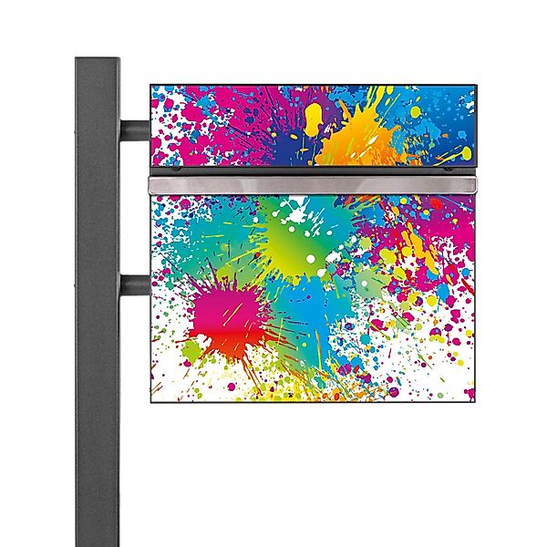 Banjado Standbriefkasten Anthrazit 45x120x16.5cm Groß Inkl. Montagematerial günstig online kaufen