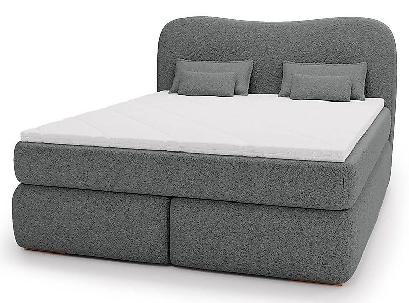 NADUVI Collection | Lavelle Boxspringbett Bouclé mit Stauraum günstig online kaufen