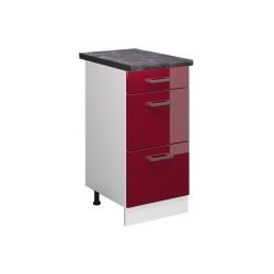 Vicco Unterschrank R-Line, Bordeaux Hochglanz/Weiß, 40 günstig online kaufen
