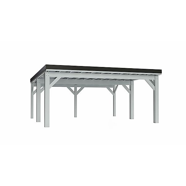 Holzbrüder Carport Ralf 36 250 kg/m² Reinweiß-Schwarz günstig online kaufen