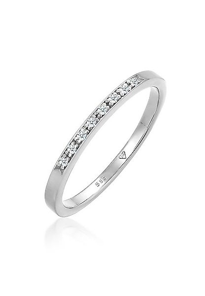 Elli DIAMONDS Verlobungsring Bandring Verlobung Diamant (0.04 ct) 585 Weißg günstig online kaufen