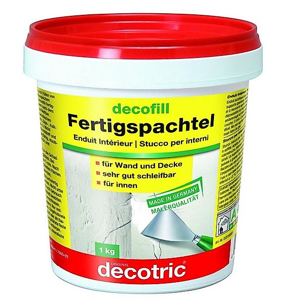 decotric® Spachtelmasse Decotric Decofill Fertigspachtel 1 kg günstig online kaufen