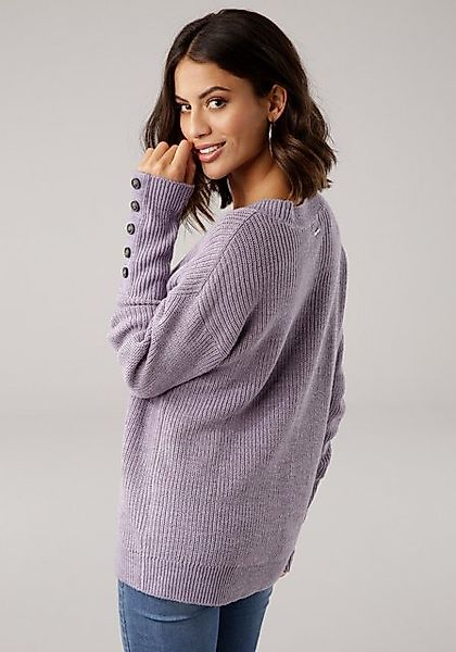 Laura Scott Strickpullover mit Zierknöpfen günstig online kaufen