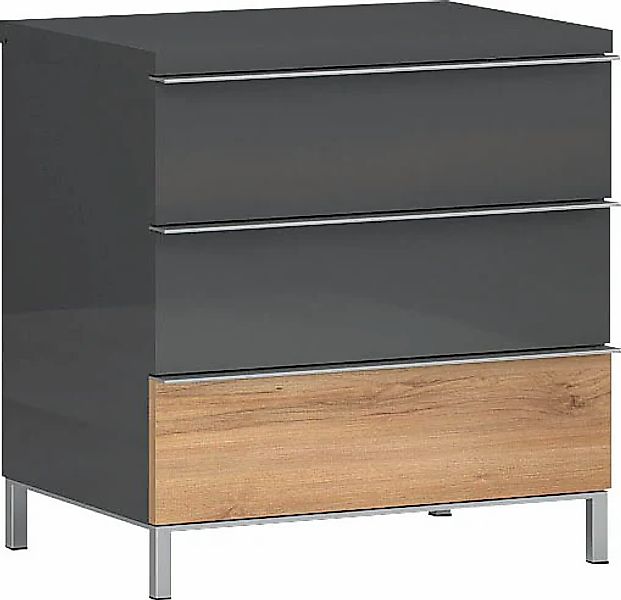 OTTO home Nachtkonsole "Onyx, Nachttisch mit 2 oder 3 Schubladen, UV Lackie günstig online kaufen