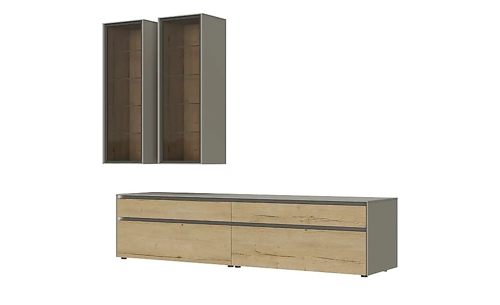 Wohnkombination  Metro Line ¦ grau ¦ Maße (cm): B: 290 H: 207 T: 60.0 Kommo günstig online kaufen