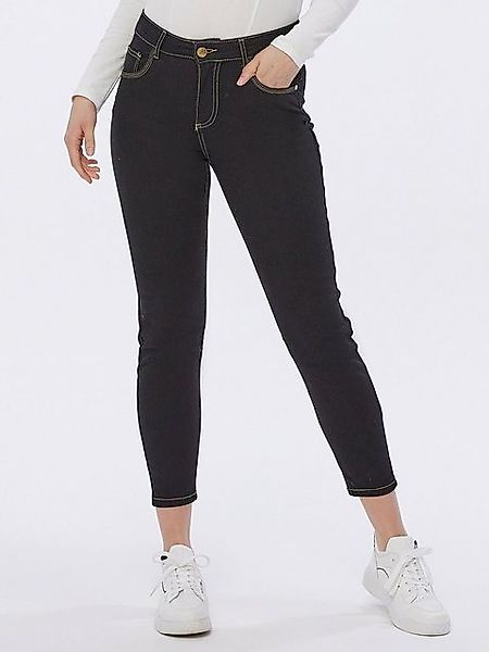 Christian Materne Skinny-fit-Jeans Denim-Hose koerpernah mit Goldsteppnaht günstig online kaufen