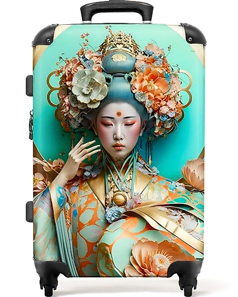NoBoringSuitcases.com© Hartschalen-Trolley Frau - Kimono - günstig online kaufen