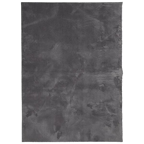 vidaXL Teppich HUARTE Kurzflor Weich und Waschbar Anthrazit 140x200 cm 3750 günstig online kaufen