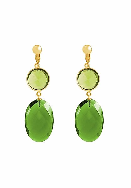 Gemshine Paar Ohrclips Peridote und Turmalin günstig online kaufen
