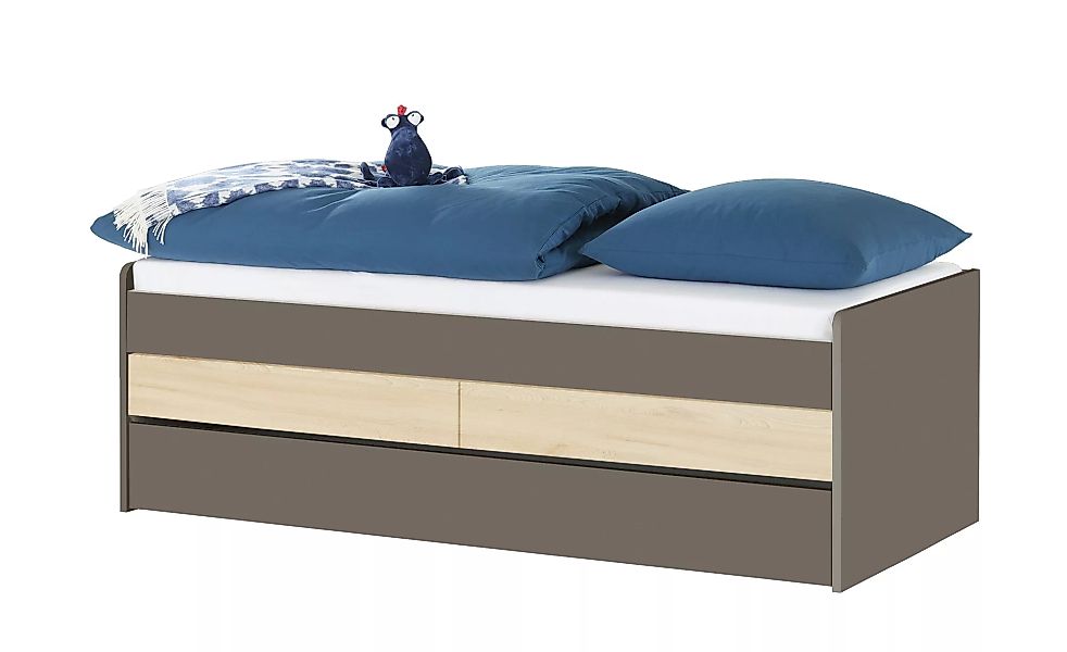 Duobett mit Stauraum  Grow Up - braun - 97 cm - 66 cm - Betten > Bettgestel günstig online kaufen