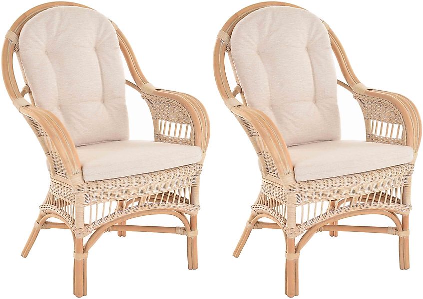 Krines Home Relaxsessel Set/2 Breite Rattan günstig online kaufen