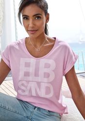 Elbsand T-Shirt Eldis mit Logodruck, Kurzarmshirt günstig online kaufen