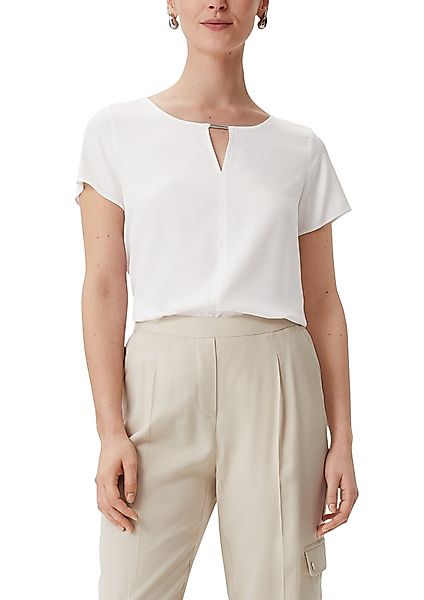 Comma Satinbluse mit zusätzlichem V-Ausschnitt günstig online kaufen