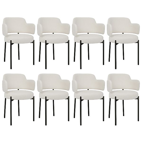 Puluomis Esszimmerstuhl Set mit gebogene Rücklehne günstig online kaufen