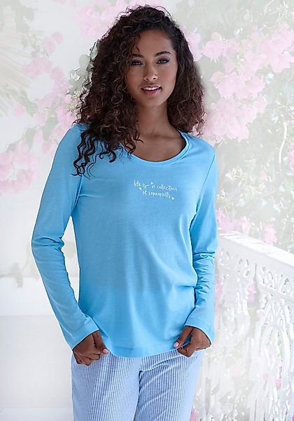 s.Oliver Pyjamaoberteil (1-tlg) mit Frontdruck günstig online kaufen