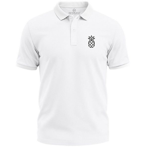Neverless Poloshirt Poloshirt Herren mit Grafik Print – Kurzarm Polo mit An günstig online kaufen