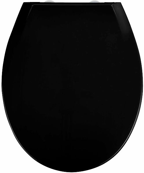 Wenko WC-Sitz Kos Easy Close aus Thermoplast Schwarz günstig online kaufen